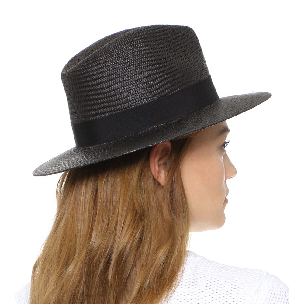 Rag & Bone Black Panama Hat